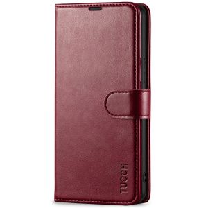 TUCCH SAMSUNG GALAXY S22 Plus Wallet Case, SAMSUNG S22 Plus PU Leather Case Book Flip Folio Cover - Wine Red