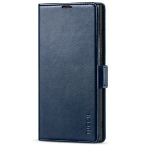 TUCCH SAMSUNG S22 Ultra Wallet Case, SAMSUNG Galaxy S22 Ultra PU Leather Cover Book Flip Folio Case with Dual Magnetic Tab - Dark Blue
