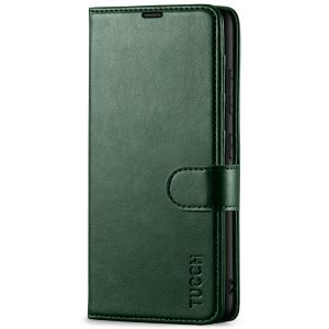 TUCCH SAMSUNG GALAXY S23 Wallet Case, SAMSUNG S23 PU Leather Case Flip Cover - Midnight Green