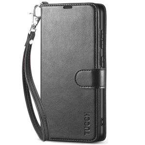 TUCCH SAMSUNG GALAXY S24 Wallet Case, SAMSUNG S24 PU Leather Case Flip Cover - Strap - Black