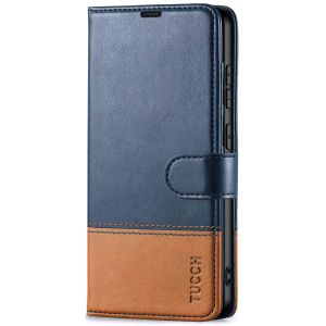 TUCCH SAMSUNG GALAXY S24 Plus Wallet Case, SAMSUNG S24 Plus PU Leather Case Book Flip Folio Cover - Blue & Brown