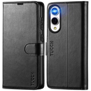 TUCCH SAMSUNG S25 Edge Wallet Case, SAMSUNG Galaxy S25 Edge PU Leather Case with Card Slots RFID Blocking Kickstand Magnetic Closure PU Leather Flip Stand Phone Cover for Galaxy S25 Edge 5G (2025)