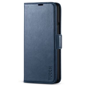 TUCCH SAMSUNG GALAXY Z FOLD 3 Wallet Case, SAMSUNG Z FOLD 3 Flip Case with S Pen Holder - Dark Blue