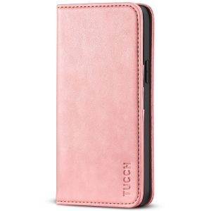 TUCCH iPhone 14 Plus Wallet Case, iPhone 14 6.7-Inch Plus Flip Folio Book Cover, Magnetic Closure Phone Case - Rose Gold