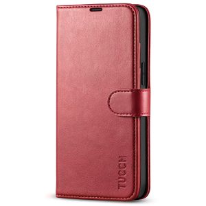 TUCCH iPhone 14 Pro Max Wallet Case, iPhone 14 Pro Max PU Leather Case with Folio Flip Book RFID Blocking, Stand, Card Slots, Magnetic Clasp Closure - Dark Red