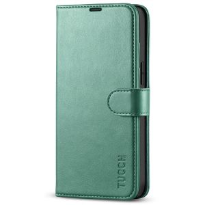 TUCCH iPhone 14 Pro Max Wallet Case, iPhone 14 Pro Max PU Leather Case with Folio Flip Book RFID Blocking, Stand, Card Slots, Magnetic Clasp Closure - Myrtle Green