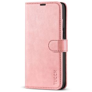 TUCCH iPhone 14 Pro Max Wallet Case, iPhone 14 Pro Max PU Leather Case with Folio Flip Book RFID Blocking, Stand, Card Slots, Magnetic Clasp Closure - Rose Gold