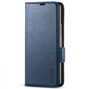 TUCCH SAMSUNG GALAXY Z FOLD4 5G Wallet Case with S Pen Holder Dual Magnetic Tab Closure Book Folio Flip Style - Dark Blue