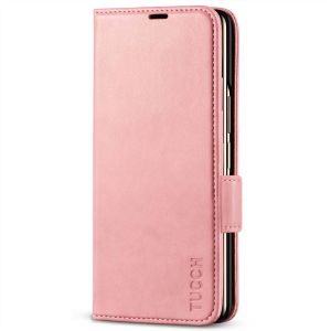 TUCCH SAMSUNG GALAXY Z FOLD4 5G Wallet Case with S Pen Holder Dual Magnetic Tab Closure Book Folio Flip Style - Rose Gold