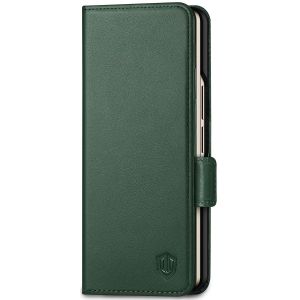 SHIELDON SAMSUNG Galaxy Z Fold5 Book Case, SAMSUNG Z Fold 5 Genuine Leather Book Cover - Midnight Green