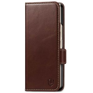 SHIELDON SAMSUNG Galaxy Z Fold5 Magnetic Wallet Case, SAMSUNG Z Fold 5 Genuine Leather RFID Phone Cover - Retro Coffee