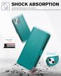 TUCCH iPhone 13 Wallet Case, iPhone 13 PU Leather Case, Folio Flip Cover with RFID Blocking, Credit Card Slots, Magnetic Clasp Closure - Full Grain Cyan