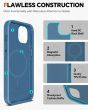 TUCCH iPhone 15 Magnetic Detachable Leather Wallet Case, Regular iPhone 15 2in1 Flip Cover - Light Blue