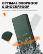 SHIELDON SAMSUNG Galaxy S23FE Wallet Case, SAMSUNG S23FE Leather Cover Flip Folio Book Case - Midnight Green