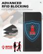 SHIELDON SAMSUNG Galaxy A55 Wallet Case, SAMSUNG A55 Genuine Leather Case RFID Blocking Card Holder Magnetic Closure Kickstand Protective Book Flip Folio Cover - Black
