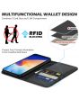 SHIELDON SAMSUNG Galaxy S23 Plus Wallet Case, SAMSUNG S23 Plus Leather Cover Flip Folio Book Case - Black