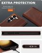 SHIELDON SAMSUNG Galaxy S23 Plus Wallet Case, SAMSUNG S23 Plus Leather Cover Flip Folio Book Case - Coffee - Retro