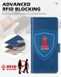 SHIELDON SAMSUNG Galaxy S23 Ultra Wallet Case, SAMSUNG S23 Ultra Leather Cover Flip Folio Book Case - Royal Blue
