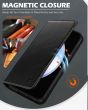 SHIELDON SAMSUNG Galaxy S24 Plus Wallet Case, SAMSUNG S24 Plus Genuine Leather Cover Flip Folio Book Case - Black - Retro