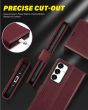 TUCCH SAMSUNG GALAXY A54 Wallet Case, SAMSUNG A54 Leather Case Folio Cover - Wine Red