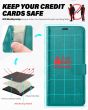 TUCCH SAMSUNG GALAXY A55 Wallet Case, SAMSUNG A55 Leather Case Folio Cover - Full Grain Cyan