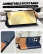 TUCCH SAMSUNG GALAXY A55 Wallet Case, SAMSUNG A55 Leather Case Folio Cover - Blue & Brown