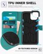 TUCCH iPhone 12 Wallet Case, iPhone 12 Pro Case, iPhone 12 / Pro 6.1-inch Flip Case - Cyan - Full Grain