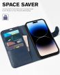 TUCCH iPhone 15 Wallet Case, iPhone 15 PU Leather Case-Dark Blue