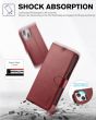 TUCCH iPhone 15 Wallet Case, iPhone 15 PU Leather Case-Dark Red