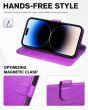 TUCCH iPhone 15 Wallet Case, iPhone 15 PU Leather Case-Purple