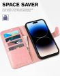 TUCCH iPhone 15 Wallet Case, iPhone 15 PU Leather Case-Rose Gold