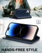 TUCCH iPhone 15 Wallet Case, iPhone 15 Stand Case - Dark Blue