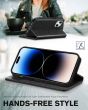 TUCCH iPhone 15 Wallet Case, iPhone 15 Cell Phone Case - Black