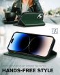 TUCCH iPhone 15 Wallet Case, iPhone 15 Phone Case with Card Slots - Midnight Green