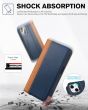 TUCCH iPhone 15 Plus Wallet Case, iPhone 15 Plus Fold Case - Dark Blue & Brown