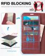 TUCCH iPhone 15 Plus Wallet Case, iPhone 15 Plus Leather Cover - Dark Red