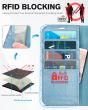 TUCCH iPhone 15 Plus Wallet Case, iPhone 15 Plus Leather Cover - Shiny Light Blue