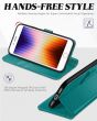 TUCCH iPhone 7 Wallet Case, iPhone 8 Case, iPhone SE 2/3 Gen. Premium PU Leather Case - Full Grain Cyan