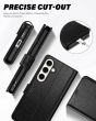 TUCCH SAMSUNG GALAXY S24 Wallet Case, SAMSUNG S24 PU Leather Case Flip Cover - Black - Full Grain