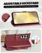 TUCCH SAMSUNG GALAXY S24 Wallet Case, SAMSUNG S24 PU Leather Case Flip Cover - Strap - Dark Red