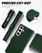 TUCCH SAMSUNG GALAXY S24 Plus Wallet Case, SAMSUNG S24 Plus PU Leather Case Book Flip Folio Cover - Midnight Green