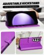 TUCCH SAMSUNG GALAXY S24 Wallet Case, SAMSUNG S24 PU Leather Case Flip Cover - Purple