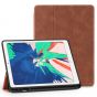 TUCCH iPad Air 3 10.5-inch 2019 Leather Case Cover with Auto Sleep/Wake, Trifold Stand, Pencil Holder Grinding Texture - Brown