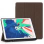 TUCCH iPad Air 3 10.5-inch 2019 Kickstand Case with Auto Sleep/Wake, Trifold Stand, Pencil Holder Cloth Texture - Brown