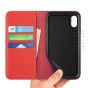 SHIELDON iPhone XS Max Case, iPhone 10S Max Genuine Leather Wallet Case - Auto Wake/Sleep, Kickstand, Magnetic Closure - Red