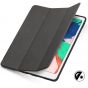 TUCCH iPad Air 3 10.5-inch 2019 Leather Case Cover with Auto Sleep/Wake, Trifold Stand, Pencil Holder Grinding Texture - Dark Gray