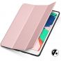 TUCCH iPad Air 3 10.5-inch 2019 Leather Case Cover with Auto Sleep/Wake, Trifold Stand, Pencil Holder Grinding Texture - Pink