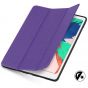 TUCCH iPad Air 3 10.5-inch 2019 Folio Leather Cover Case with Auto Sleep/Wake, Trifold Stand, Pencil Holder Line texture - Purple