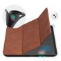 TUCCH iPad Air 3 10.5-inch 2019 Leather Case Cover with Auto Sleep/Wake, Trifold Stand, Pencil Holder Grinding Texture - Brown