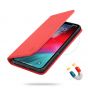 SHIELDON iPhone XS Max Case, iPhone 10S Max Genuine Leather Wallet Case - Auto Wake/Sleep, Kickstand, Magnetic Closure - Red